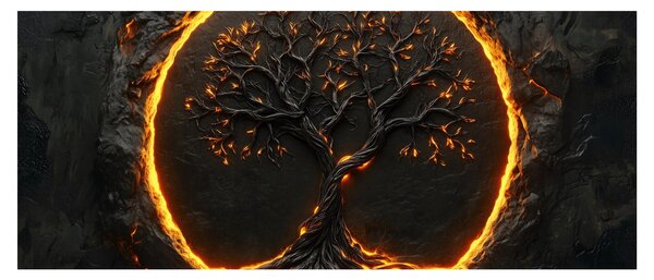 Kép – Életfa lávában II. (120x50 cm)