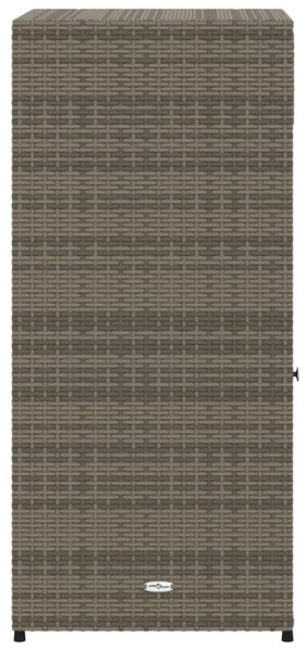 Szürke polyrattan kerti tárolószekrény 55 x 55 x 111 cm