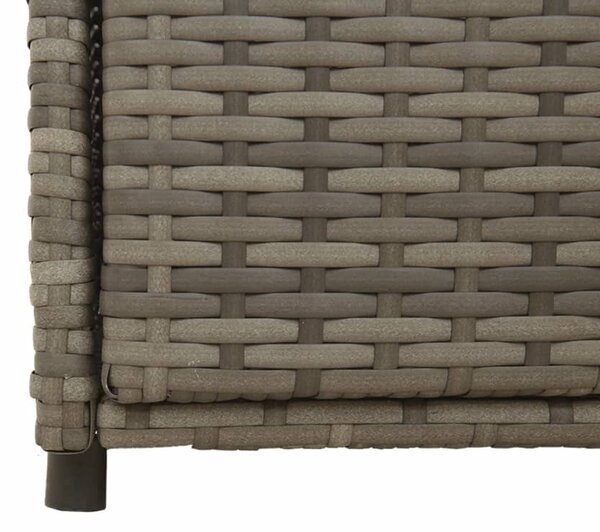 Szürke polyrattan kerti tárolószekrény 55 x 55 x 111 cm
