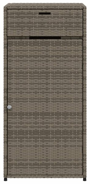 Szürke polyrattan kerti tárolószekrény 55 x 55 x 111 cm