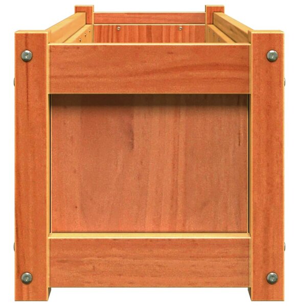 Viaszbarna tömör fenyőfa kerti virágláda 90 x 31 x 31 cm