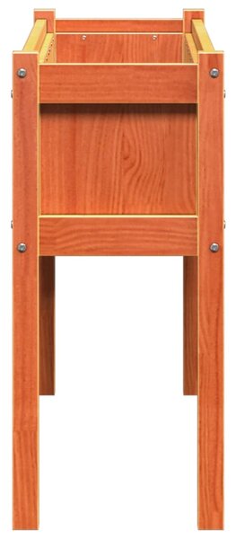 Viaszbarna tömör fenyőfa kerti virágláda 110 x 31 x 70 cm