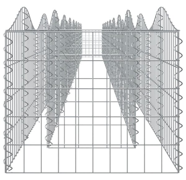 Íves horganyzott vas gabion magaságyás 800x50x50 cm