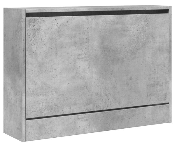 Betonszürke szerelt fa cipőszekrény 80 x 21 x 57 cm