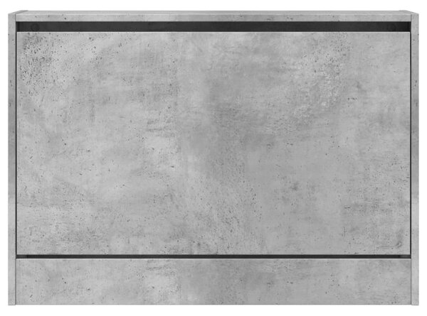 Betonszürke szerelt fa cipőszekrény 80 x 21 x 57 cm