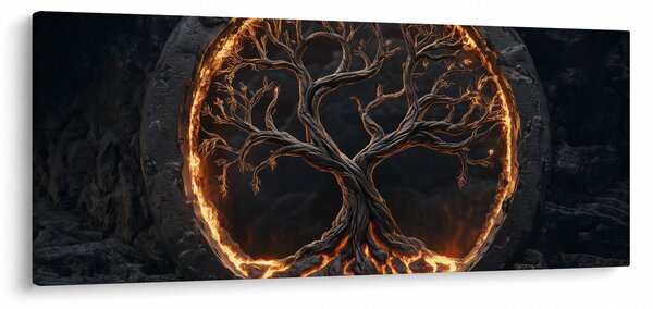 Kép – Életfa lávában I. (120x50 cm)