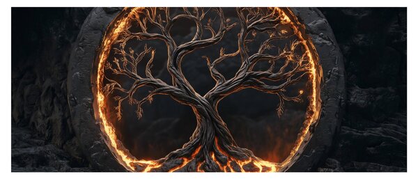 Kép – Életfa lávában I. (120x50 cm)