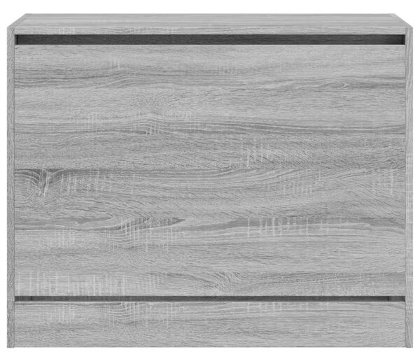 Szürke sonoma színű szerelt fa cipőszekrény 80 x 34 x 63 cm
