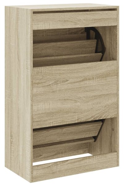 Sonoma tölgy színű szerelt fa cipőszekrény 60 x 34 x 96,5 cm