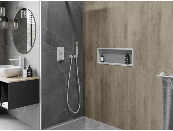 Mexen X-Wall-R falszok polc peremmel 60 x 20 cm, fehér - 1920602010