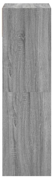 Szürke sonoma színű szerelt fa cipőszekrény 60x34x116 cm