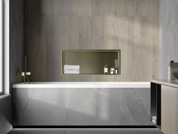 Mexen X-Wall-R falcos polc peremmel 75 x 30 cm, arany kefézett - 1950753010