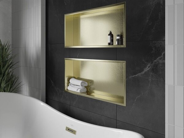 Mexen X-Wall-R falcos polc peremmel 75 x 30 cm, arany kefézett - 1950753010