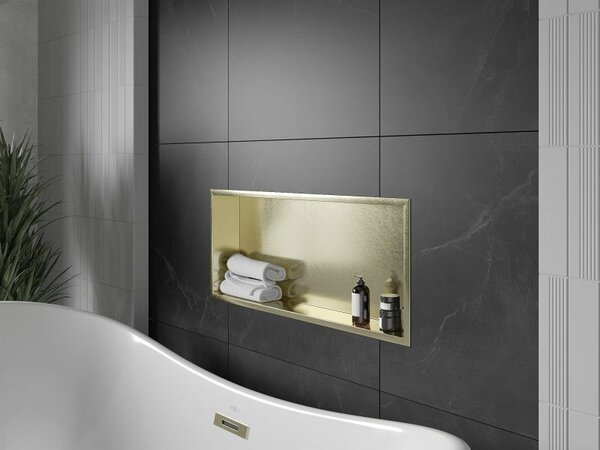 Mexen X-Wall-R falcos polc peremmel 75 x 30 cm, arany kefézett - 1950753010