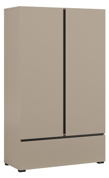 Könyvespolc Alfere 122, Ajtókkal, Zárt, Fiókokkal, Laminált forgácslap, 150x89x40cm, Congo