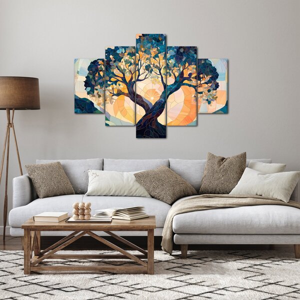 Kép – Mozaik – nap és fa II. (150x105 cm)