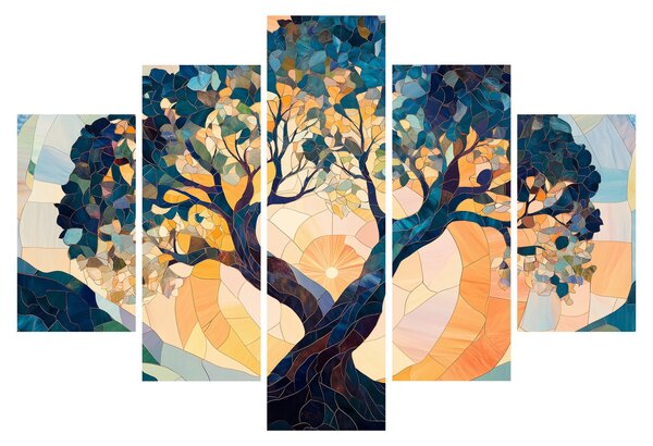 Kép – Mozaik – nap és fa II. (150x105 cm)