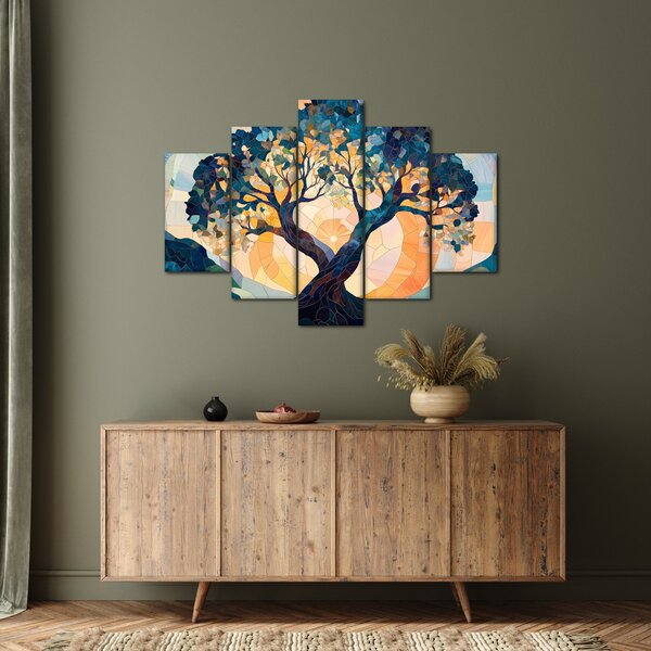 Kép – Mozaik – nap és fa II. (150x105 cm)
