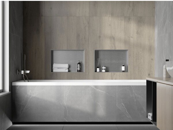 Mexen X-Wall-NR süllyesztett polc karima nélkül 45 x 30 cm, inox - 1911453010