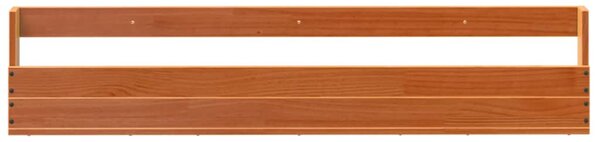 2 db viaszbarna tömör fenyőfa fali cipőtartó 110x8,5x23,5 cm