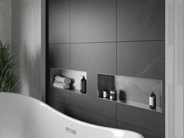 Mexen X-Wall-NR fali nélküli polc 60 x 20 cm, inox - 1911602010
