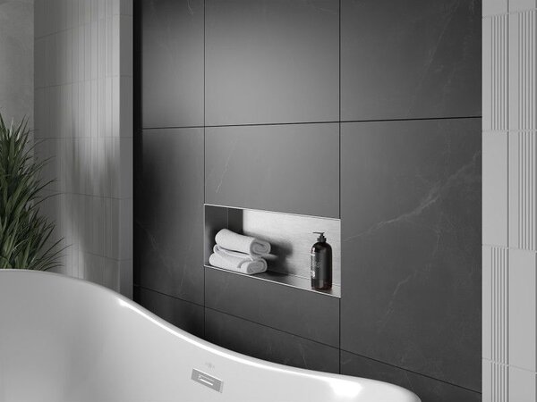 Mexen X-Wall-NR fali nélküli polc 60 x 20 cm, inox - 1911602010