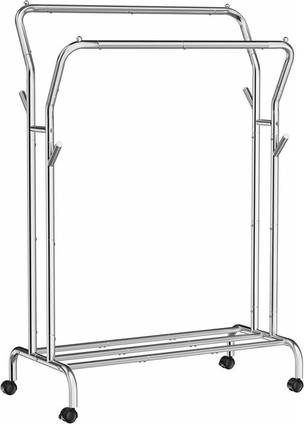Gurulós ruhaállvány, Songmics, ezüst, 153x54.5x103 cm
