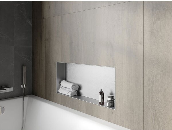 Mexen X-Wall-NR perem nélküli fülke polc 75 x 30 cm, inox - 1911753010