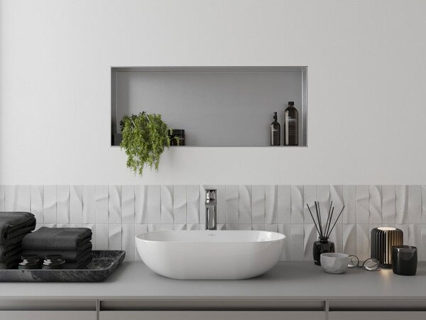 Mexen X-Wall-NR perem nélküli fülke polc 75 x 30 cm, inox - 1911753010