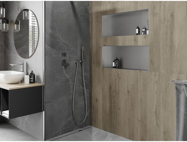 Mexen X-Wall-NR perem nélküli fülke polc 75 x 30 cm, inox - 1911753010