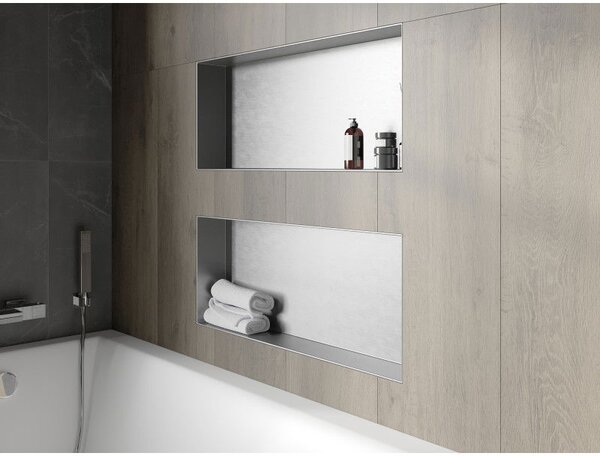 Mexen X-Wall-NR perem nélküli fülke polc 75 x 30 cm, inox - 1911753010