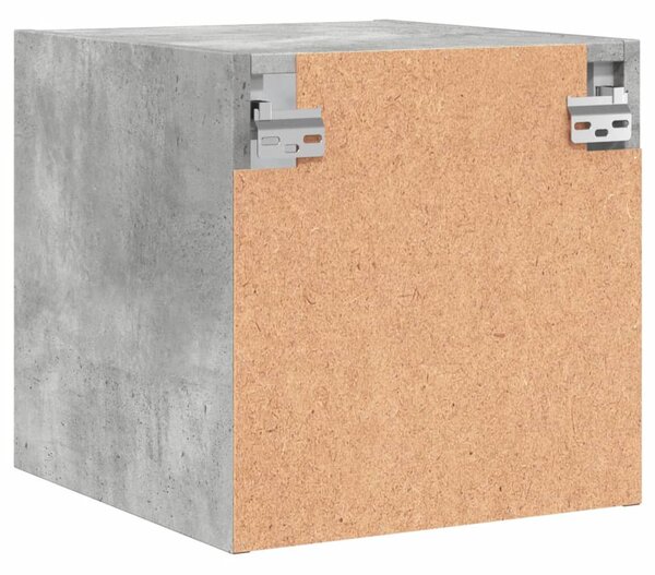 2 db betonszürke éjjeliszekrény üvegajtóval 35 x 37 x 35 cm