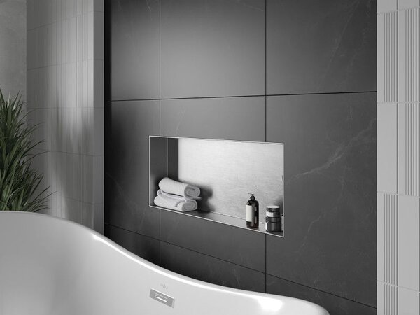 Mexen X-Wall-NR perem nélküli fülke polc 75 x 30 cm, inox - 1911753010