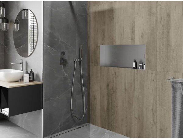 Mexen X-Wall-NR perem nélküli fülke polc 75 x 30 cm, inox - 1911753010