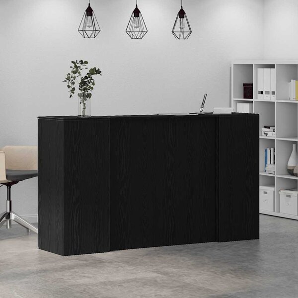 Fekete tölgyfa recepciósasztal 180 x 50 x 103,5 cm