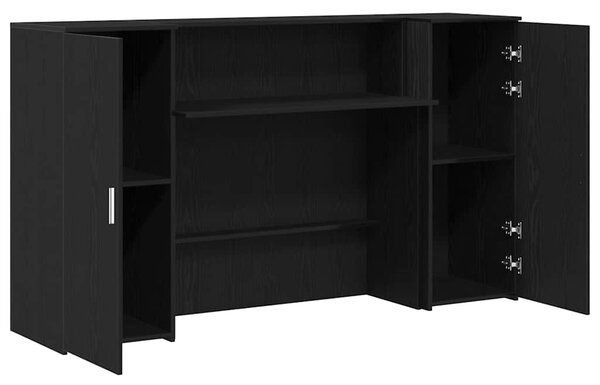 Fekete tölgyfa recepciósasztal 180 x 50 x 103,5 cm
