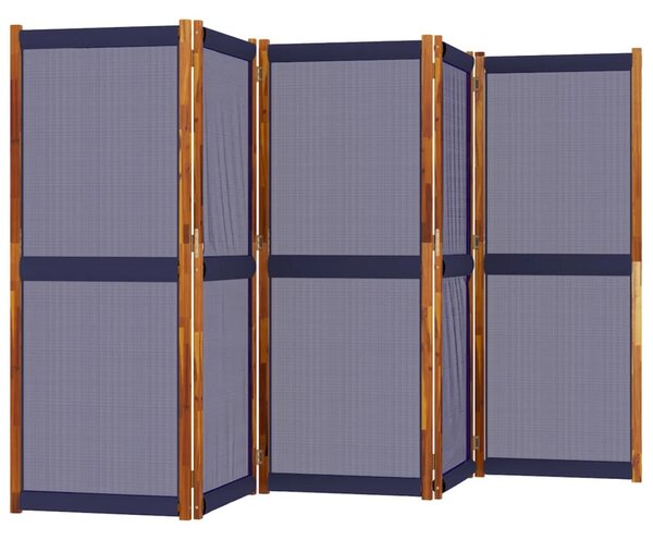 Sötétkék 5 paneles térelválasztó 350 x 180 cm