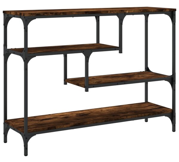 Füstös tölgy színű szerelt fa tálalóasztal 100x30x75 cm