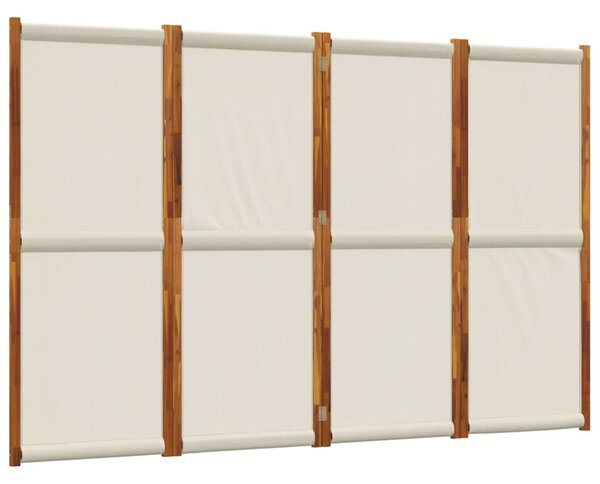 Világosszürke 4 paneles térelválasztó 280 x 180 cm