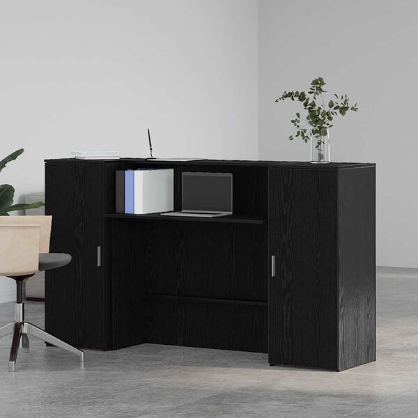 Fekete tölgyfa recepciósasztal 180 x 50 x 103,5 cm