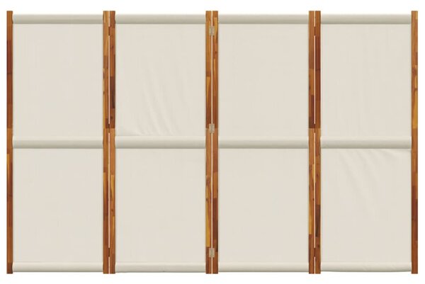 Világosszürke 4 paneles térelválasztó 280 x 180 cm