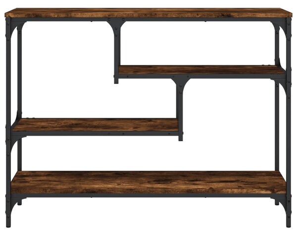 Füstös tölgy színű szerelt fa tálalóasztal 100x30x75 cm