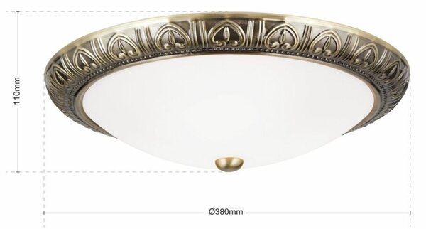PANKOK rusztikus mennyezeti lámpa, 38cm