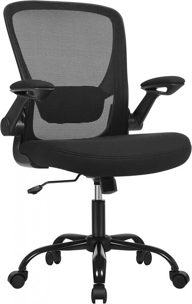 Irodai szék Songmics, fekete, 66x60x(99-107) cm