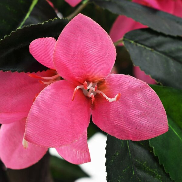Zöld/rózsaszín, cserepes műrododendron 155 cm