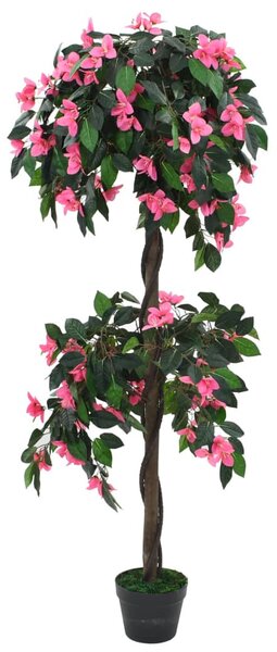 Zöld/rózsaszín, cserepes műrododendron 155 cm