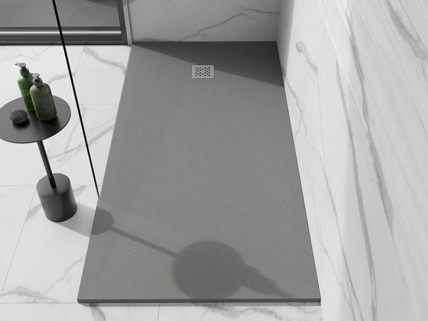 Mexen Stone+ kompozit téglalap alakú zuhanytálca 200 x 80 cm, szürke-beton - 44618020