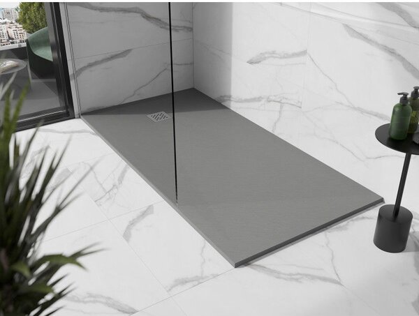 Mexen Stone+ kompozit téglalap alakú zuhanytálca 200 x 80 cm, szürke-beton - 44618020