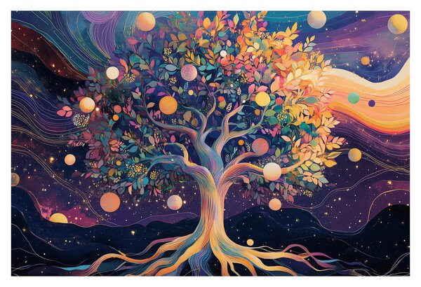 Kép – Lila fa tele energiával (90x60 cm)
