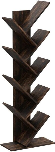 Könyvespolc, állópolc, rusztikus barna 50x25x141cm